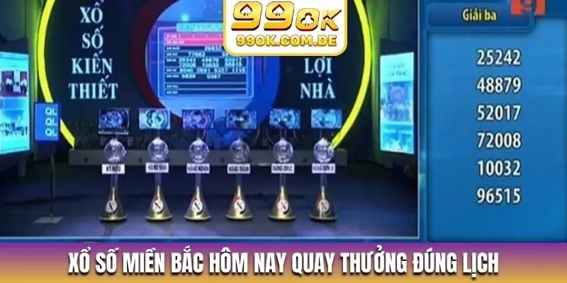 Xổ số miền Bắc hôm nay quay thưởng đúng lịch